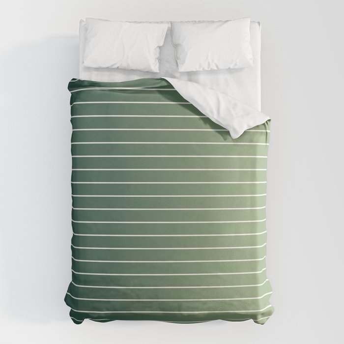Ombre Arch XIV Green Gradient Modern Geometric Lines Duvet Cover Gallery Image 6