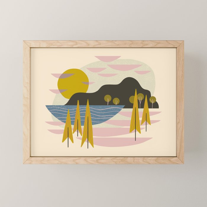 Alpine Forest Landscape Mini Art Print Gallery Image 1