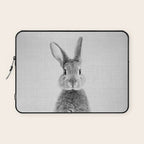 Rabbit - Black & White Laptop Sleeve Gallery Image 1
