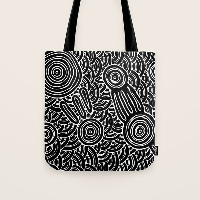 Aboriginal Art Authentic - Meeting Places Tote Bag Gallery Image 1