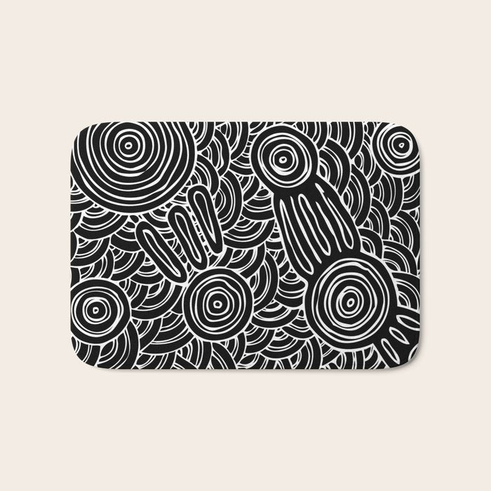 Aboriginal Art Authentic - Meeting Places Bath Mat Gallery Image 1