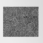 Aboriginal Art Authentic - Meeting Places Throw Blanket Gallery Image 2