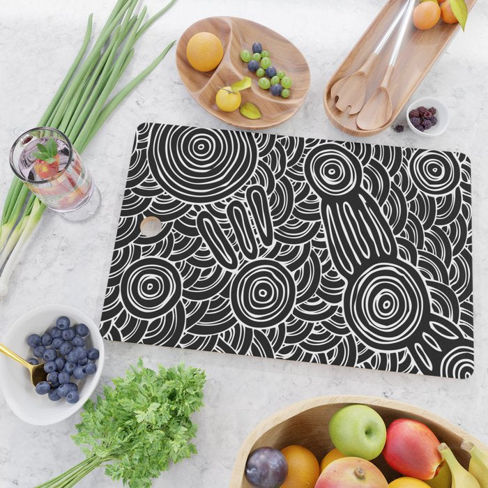 Aboriginal Art Authentic - Meeting Places Cutting Board Gallery Image 2