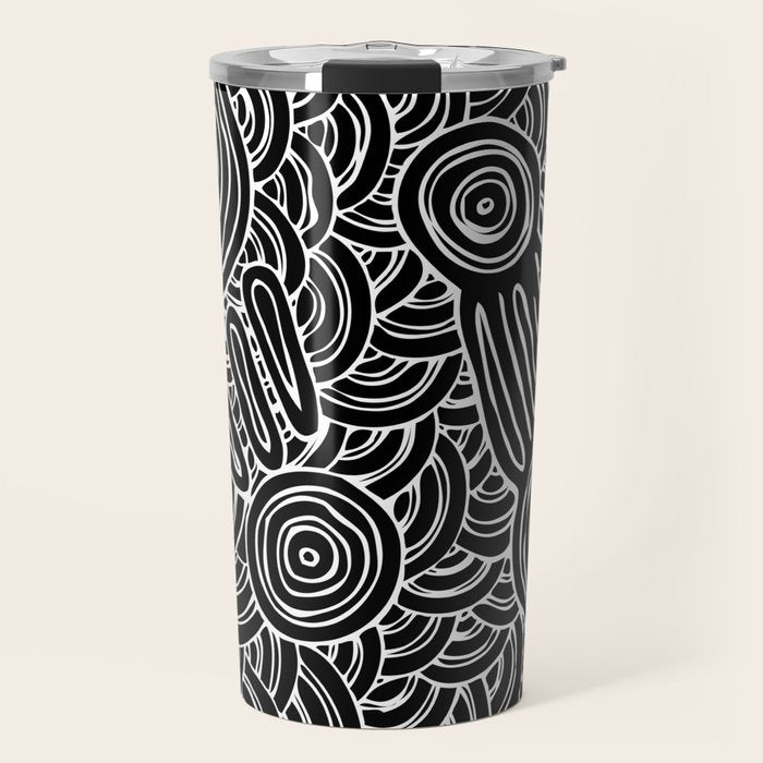 Aboriginal Art Authentic - Meeting Places Travel Mug Gallery Image 1
