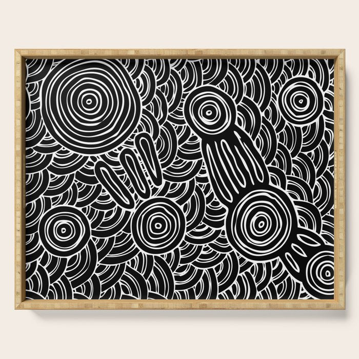 Aboriginal Art Authentic - Meeting Places Serving Tray Gallery Image 1