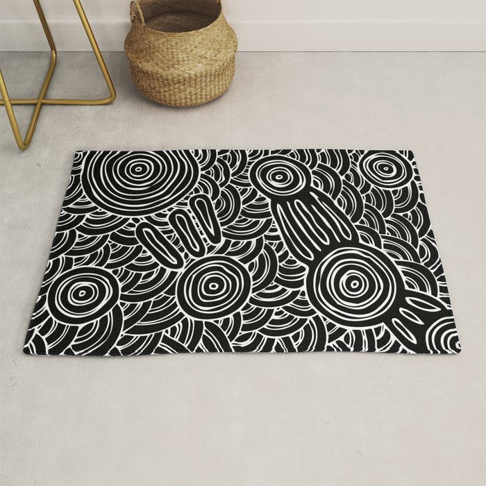 Aboriginal Art Authentic - Meeting Places Rug Gallery Image 1