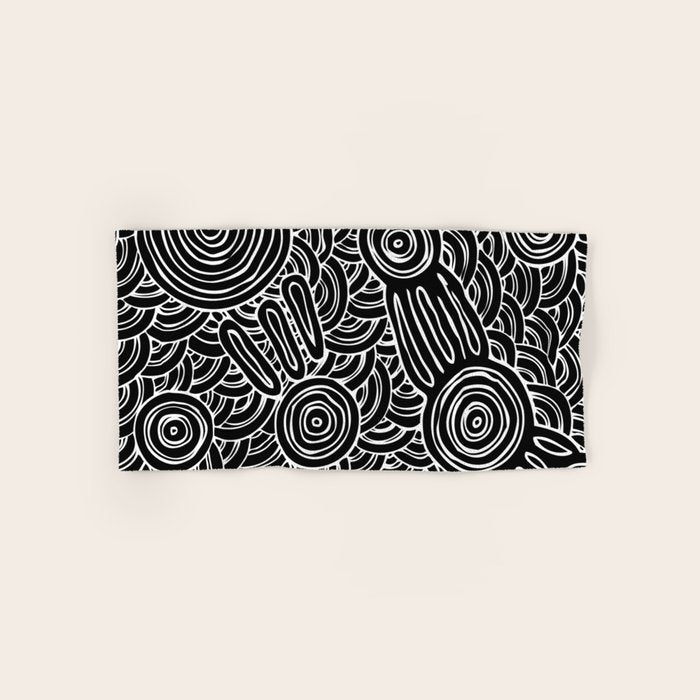 Aboriginal Art Authentic - Meeting Places Bath Towel Gallery Image 1