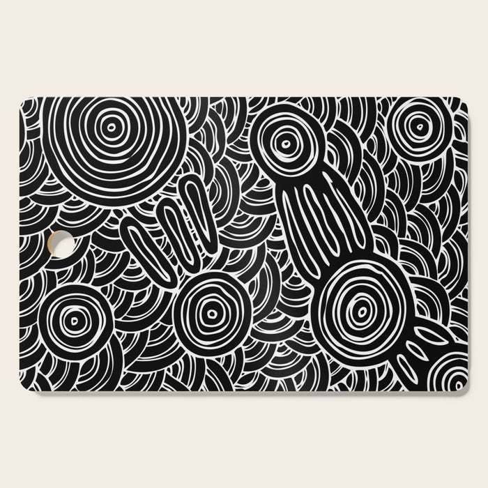 Aboriginal Art Authentic - Meeting Places Cutting Board Gallery Image 1