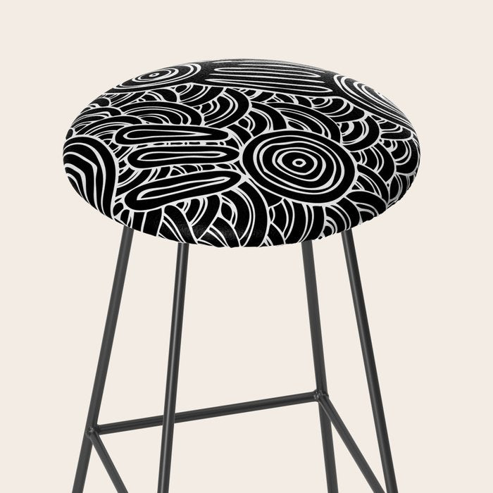 Aboriginal Art Authentic - Meeting Places Stool Gallery Image 2