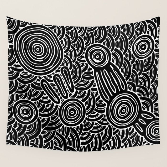 Aboriginal Art Authentic - Meeting Places Wall Tapestry Gallery Image 4