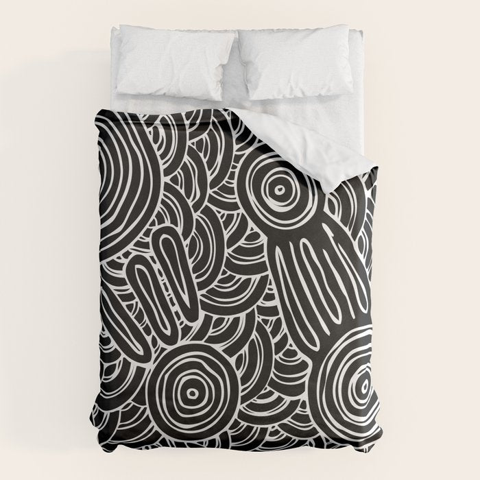 Aboriginal Art Authentic - Meeting Places Duvet Cover Gallery Image 6