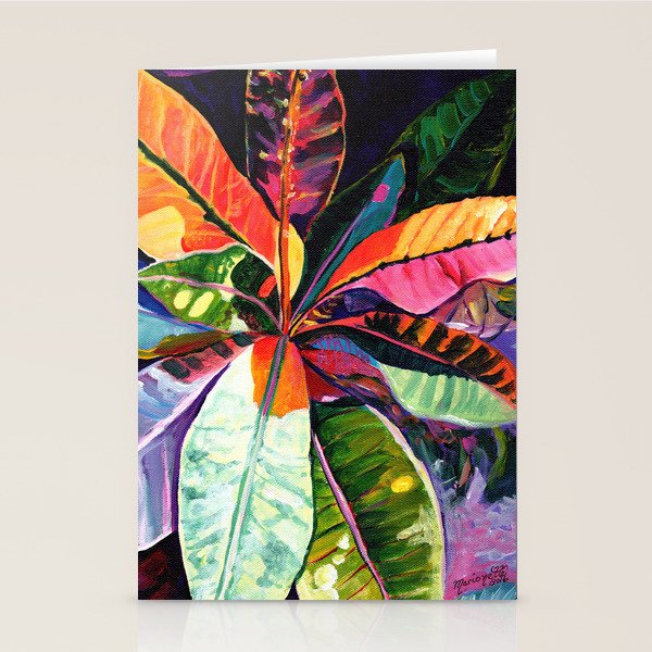 Kauai Croton Leaves Stationery Card Gallery Image 2