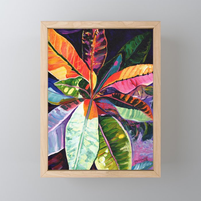 Kauai Croton Leaves Mini Art Print Gallery Image 1
