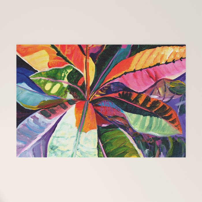Kauai Croton Leaves Welcome Mat Gallery Image 1