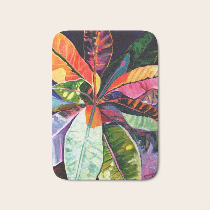 Kauai Croton Leaves Bath Mat Gallery Image 1
