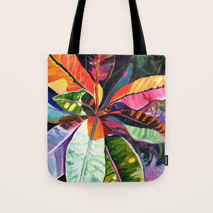 Kauai Croton Leaves Tote Bag Gallery Image 1