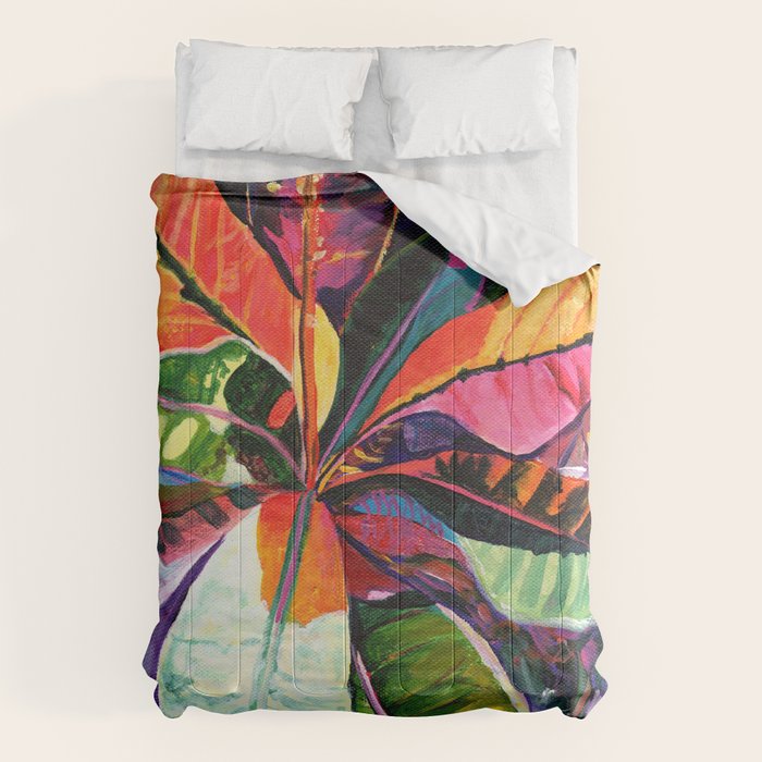 Kauai Croton Leaves Comforter Gallery Image 6