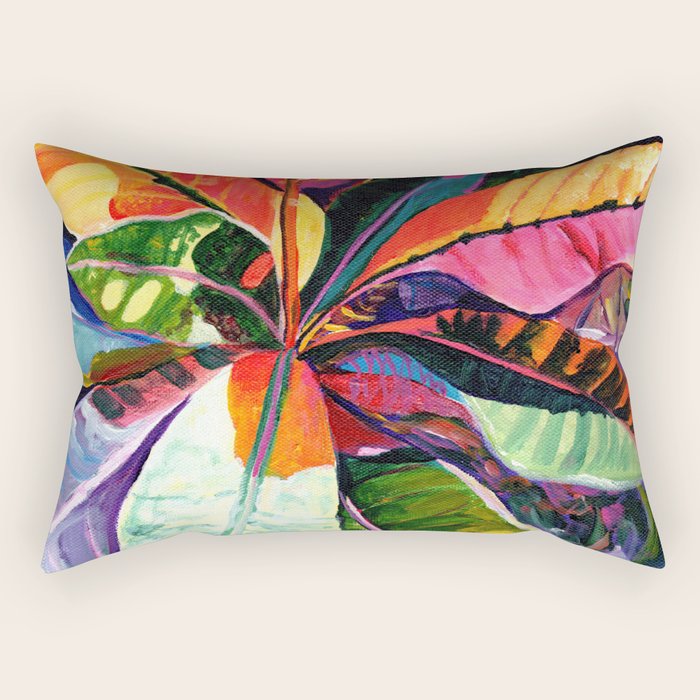 Kauai Croton Leaves Rectangular Pillow Gallery Image 2