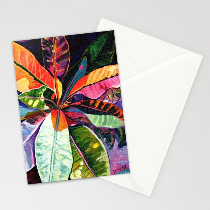 Kauai Croton Leaves Stationery Card Gallery Image 2