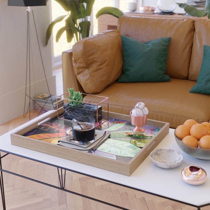 Kauai Croton Leaves Serving Tray Gallery Image 2