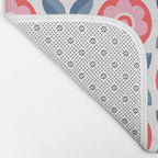 Retro Floral Seamless Pattern in Pink and Blue Bath Mat Gallery Image 2