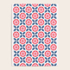 Retro Floral Seamless Pattern in Pink and Blue Poster Gallery Image 4