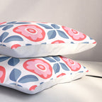 Retro Floral Seamless Pattern in Pink and Blue Pillow Sham Gallery Image 3
