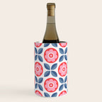 Retro Floral Seamless Pattern in Pink and Blue Wine Chiller Gallery Image 1