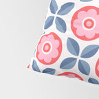 Retro Floral Seamless Pattern in Pink and Blue Pillow Sham Gallery Image 4