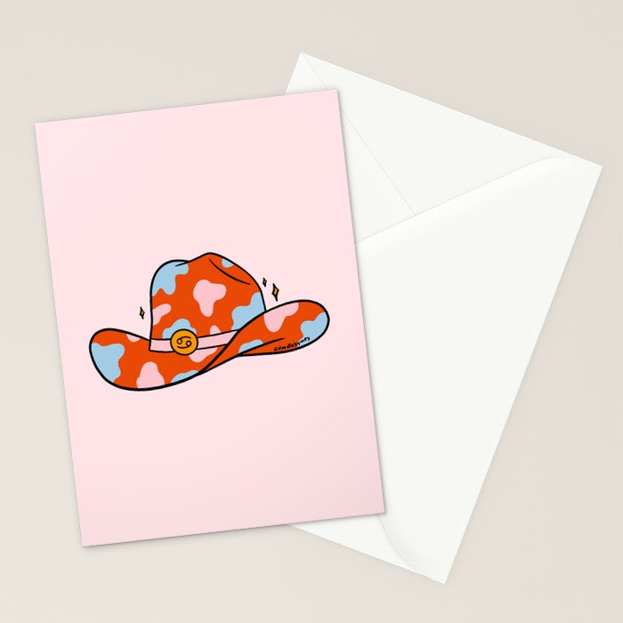 Cancer Cowboy Hat Stationery Card Gallery Image 2