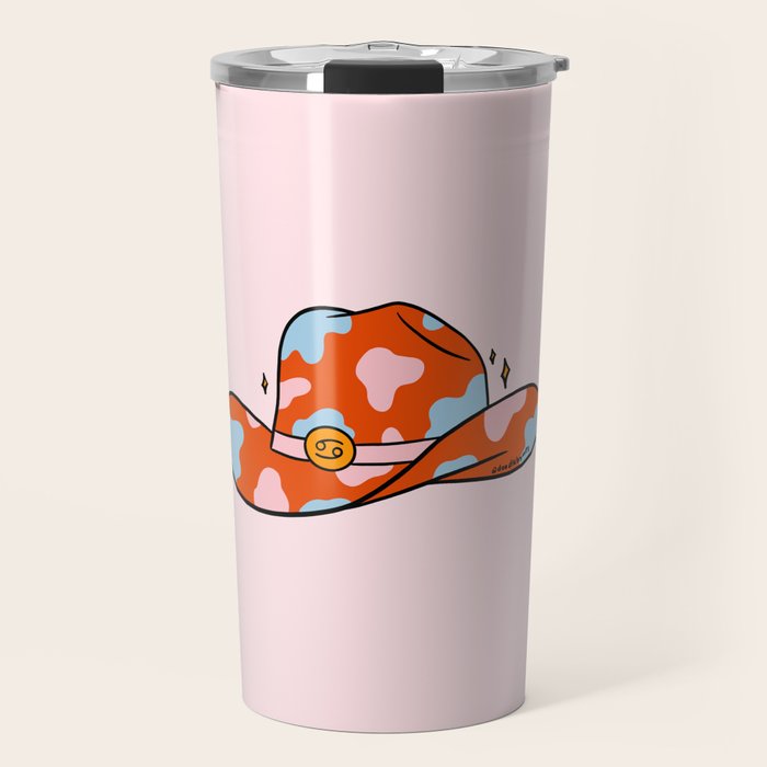 Cancer Cowboy Hat Travel Mug Gallery Image 1