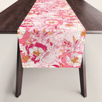 Pink flowers of peonies Table Runner Gallery Image 1