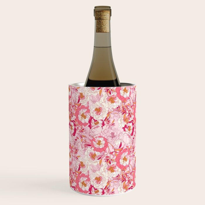 Pink flowers of peonies Wine Chiller Gallery Image 3