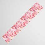 Pink flowers of peonies Table Runner Gallery Image 3