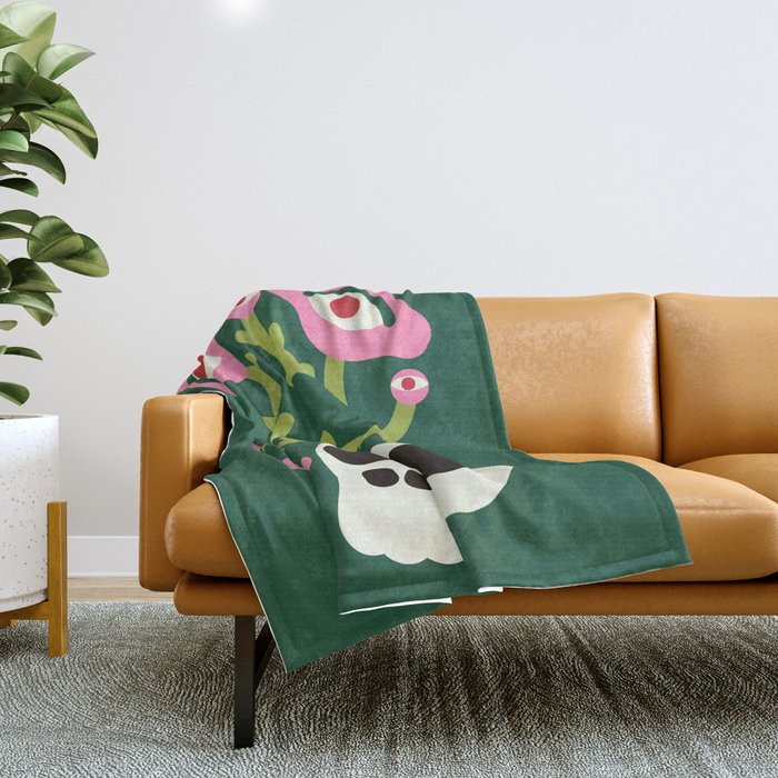 Spooky Flower Ideas Throw Blanket Gallery Image 1