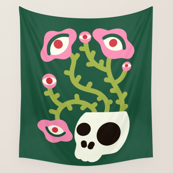 Spooky Flower Ideas Wall Tapestry Gallery Image 1