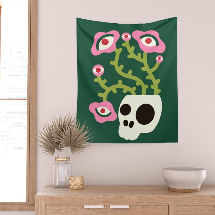 Spooky Flower Ideas Wall Tapestry Gallery Image 2