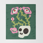 Spooky Flower Ideas Throw Blanket Gallery Image 2