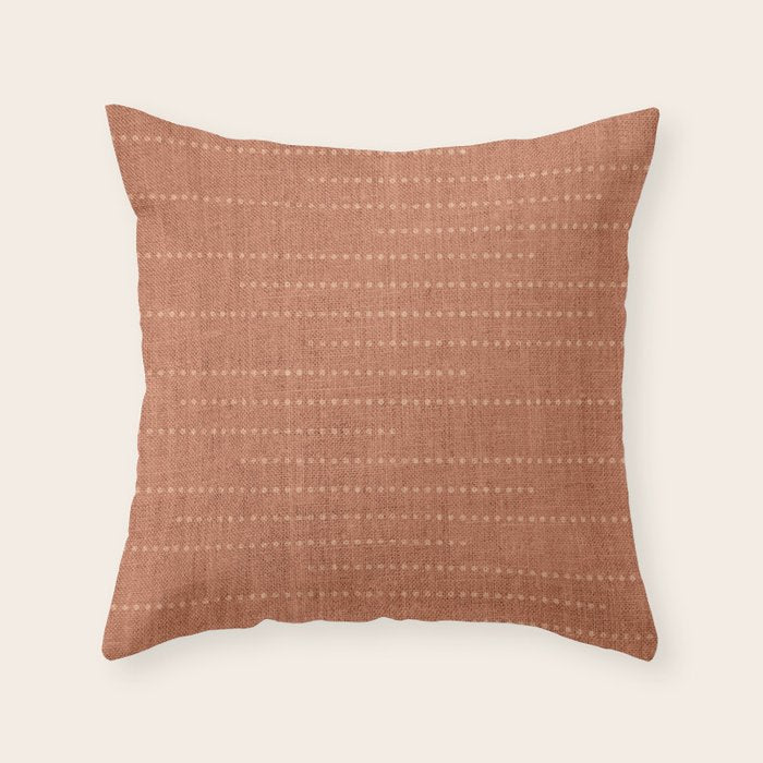 Minimalist Earthy Boho Chic Terracotta Throw Pillow Gallery Image 1
