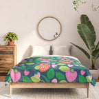 Strawberry Fields - Pink and Blue Comforter Gallery Image 3