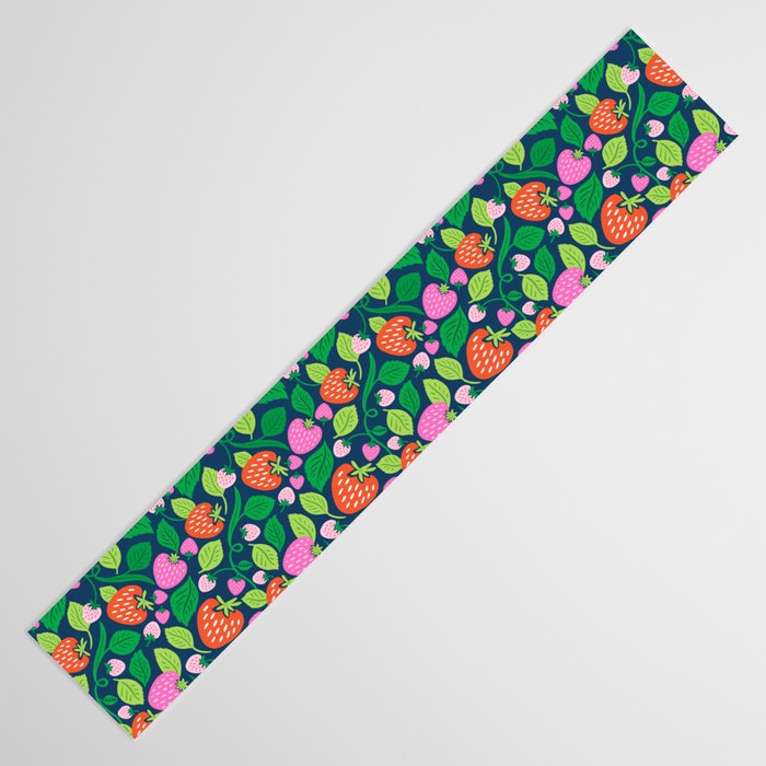 Strawberry Fields - Pink and Blue Table Runner Gallery Image 3