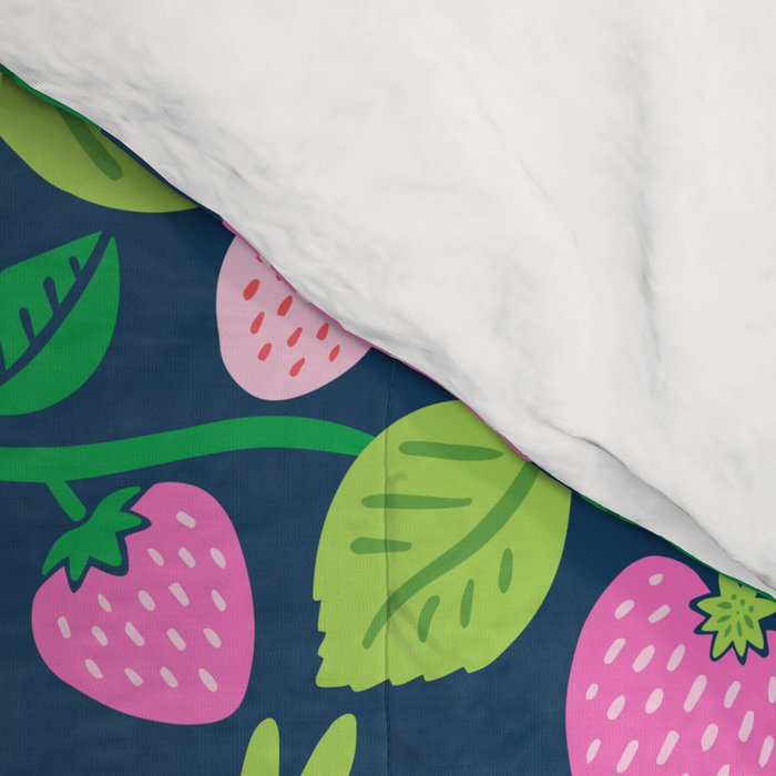 Strawberry Fields - Pink and Blue Comforter Gallery Image 4