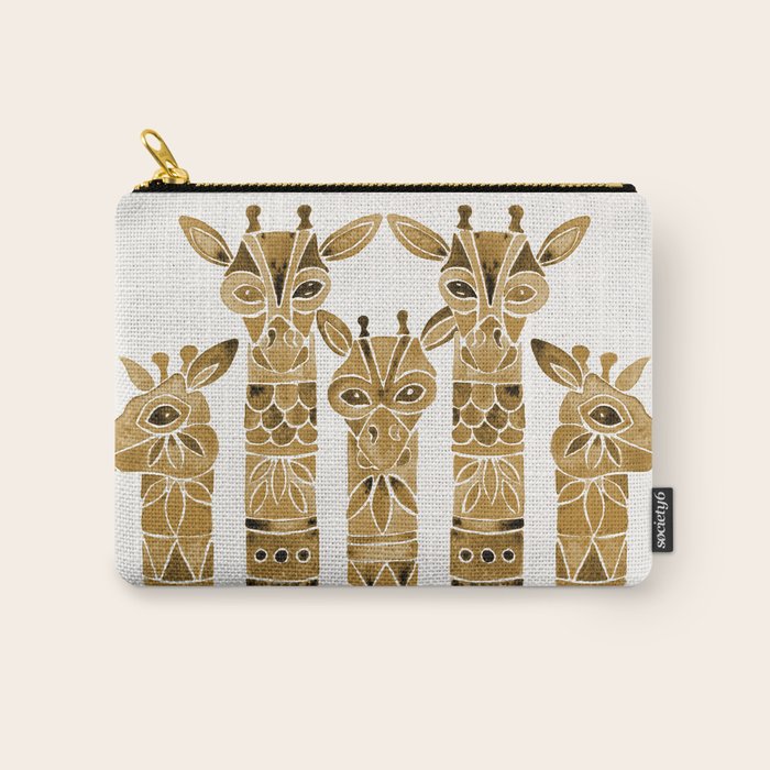 Giraffes - Sepia Palette Carry All Pouch Gallery Image 1