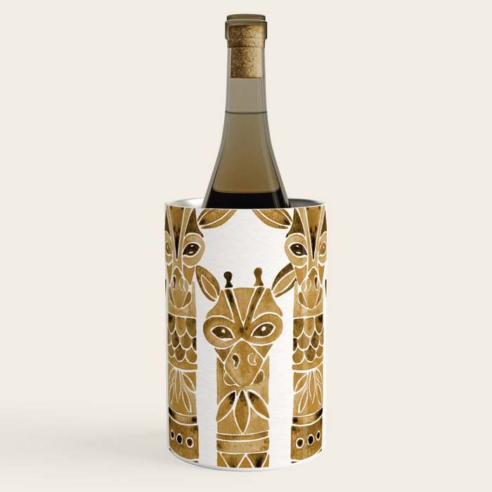 Giraffes - Sepia Palette Wine Chiller Gallery Image 1