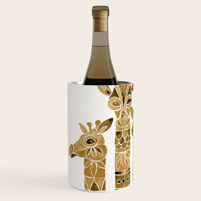Giraffes - Sepia Palette Wine Chiller Gallery Image 2