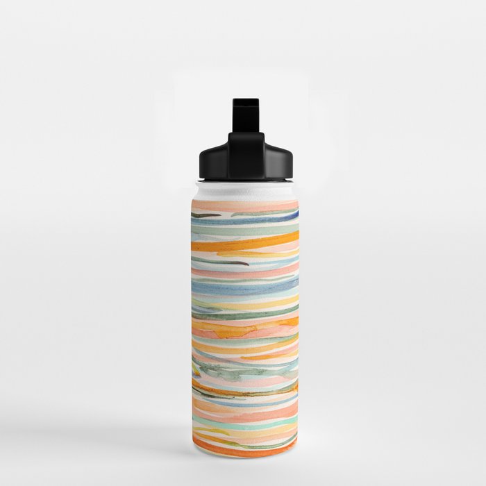 Loose Watercolor Lines 2 - abstract yellow painting Water Bottle Gallery Image 2