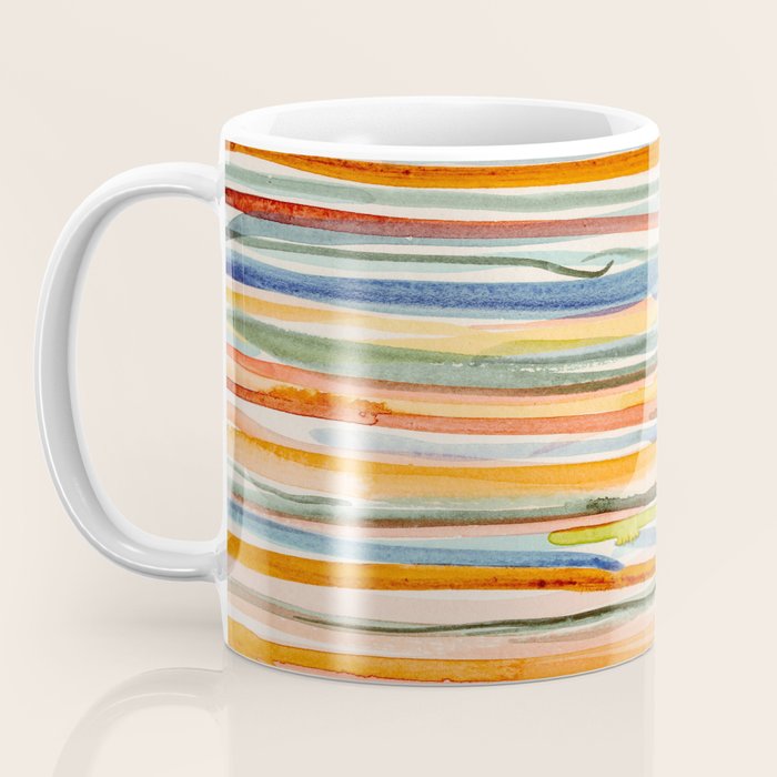 Loose Watercolor Lines 2 - abstract yellow painting Coffee Mug Gallery Image 3