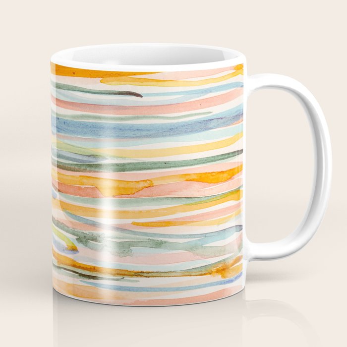 Loose Watercolor Lines 2 - abstract yellow painting Coffee Mug Gallery Image 1