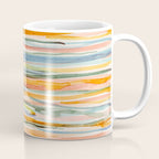 Loose Watercolor Lines 2 - abstract yellow painting Coffee Mug Gallery Image 1