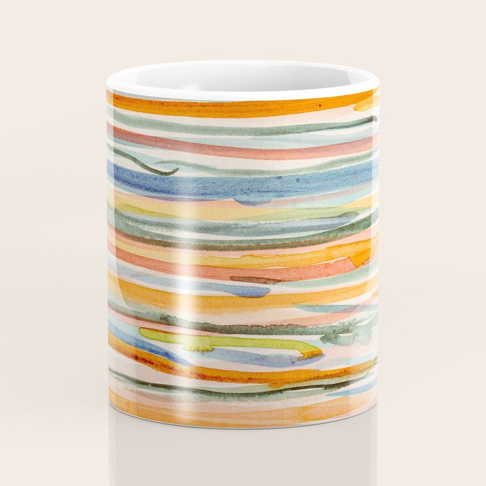 Loose Watercolor Lines 2 - abstract yellow painting Coffee Mug Gallery Image 4